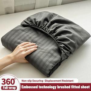 TEMU 11.8인치 깊은 포켓 디자인의 피부 친화적인 브러시 퀼팅 매트리스 커버, 매트리스 보호 커버 (베개 커버 및 삽입물 제외), 부드럽고 편안하며 통기성 좋은 폴리에스터 침구, 침실 및 게스트룸에 적합