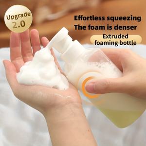 TEMU 1개, 6.09oz 사이드 펌프 및 측정 눈금이 있는 거품 병 | 누수 방지 디자인, 한 손으로 조작 가능 | 샴푸, 바디워시, 핸드 살균제, 메이크업 리무버, 압력 디스펜서에 적합 | 욕실 거품 디스펜서, 욕실 액세서리, 휴대용