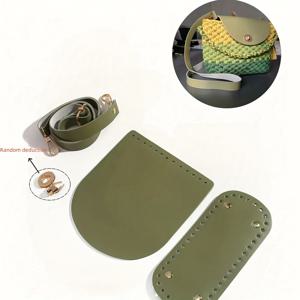 TEMU DIY 가방 만들기 키트: 3개 PU 바닥, 편안한 끈 조절 가능한 어깨끈 포함, 수제 백에 적합