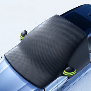 TEMU 2024 자동차 스노우 커버 - 확장형, 두꺼운 겨울용 윈드실드 보호대, 서리 및 눈 보호용