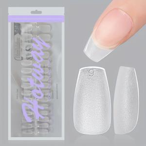 TEMU 120개 짧은 코핀형 양면 매트 인조손톱, 15가지 손톱 사이즈, 네일살롱 프레스온 젤네일 세트 및 네일 용품에 적합