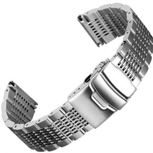 TEMU 스테인리스 스틸 솔리드 버클 15구 비드 시계 밴드는 Huawei/Galaxy S2 S3 Classic/Watch 3 45MM 41MM, Galaxy GT2 4246Mm, Bip/Active 2 40Mm 44Mm, Watch 5/4/3/Gear S3/Watch 4/3/GT2-3 Pro Sport용 퀵 릴리스와 호환됩니다.