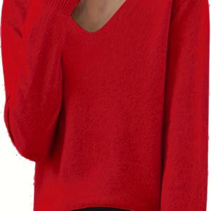 TEMU 2025년 신상 V넥 여성용 베이스 셔츠, 슬림핏 긴소매 풀오버 셔츠, 우아하고 편안함, 봄, 가을, 겨울에 적합