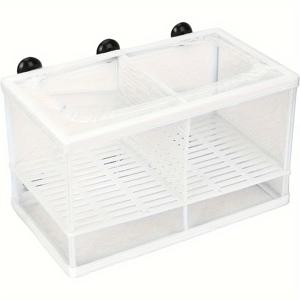 TEMU 1개 수족관 격리 상자 (망 포함) - 투명 어린 물고기/병든 물고기 사육 용기 | 휴대용 통기성 탱크 칸막이