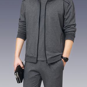 TEMU 남성용 신상 봄/가을 캐주얼 집업 가디건 스포츠웨어 세트