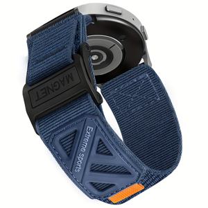 TEMU 20mm 직조 마그네틱 버클 스트랩, 삼성 7, 6, 5, 4 (40mm, 44mm), 워치 6, 4 클래식, 워치 5 Pro, 워치 3 클래식 (41mm), Active 2 호환, 소프트 나일론 스포츠 밴드