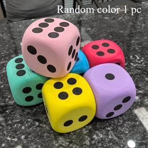 TEMU 1개 초대형 블루 EVA 폼 주사위 - 부드럽고, 6면 수학 학습 도구, 휴대용 및 가벼운 베이지 친화적, 생일, 크리스마스, 할로윈에 완벽한 선물