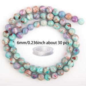 TEMU 4/6/8/10mm 40/30/20/15개 독특한 퍼플 갤럭시 화려한 보라색 천연석 원형 연마된 루즈 비즈, 고품질 해양퇴적물 대리석 질감 비즈, DIY 팔찌 및 주얼리 제작용 장식용 비즈, 비즈 모음, 수공예품 제작, DIY 비즈 제작 용품, 완벽한 생일 선물, 크리스마스, 할로윈 및 기타 휴일 선물 제작용 액세서리 (탄성끈 1롤 포함)