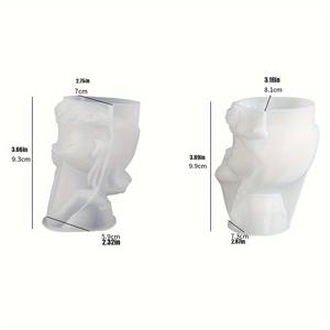 TEMU 레진 주조 몰드 2개 세트 - 작은 화병 실리콘 몰드 DIY 다육식물 콘크리트 화분 석고 시멘트 점토 몰드 캔들 홀더 가구 장식용