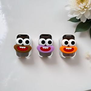 TEMU 3개입 만화 큰 눈 입 디자인 칫솔 홀더 | 방진, 벽걸이형, 분리 가능하여 간편한 청소, 칫솔을 신선하게 유지하는 통풍구