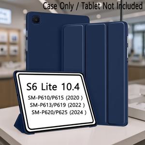 TEMU 삼성 갤럭시 탭 S6 라이트 10.4 케이스 2024 2022 2020 (SM-P620/P625/P613/P619/P615/P610) 마그네틱 플립 스마트 커버 소프트 백 쉘 케이스