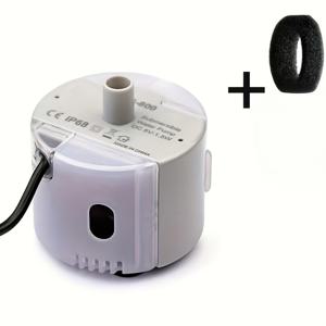 TEMU 스펀지 필터가 있는 초저소음 고양이 정수기 펌프 - USB 전원, 수중 & 저소음 모터, 애완 동물용 물통에 적합 (간편한 세척, 저소음), 배터리 없음