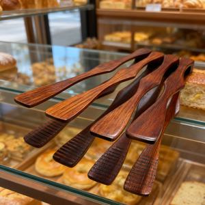 TEMU 4개 세트 나무 바베큐 집게, 빵 집게, 음식 집게, 스테이크 집게, 내열성 고품질 주방 도구, 그릴링, 튀김, 서빙, 뷔페, 파티용