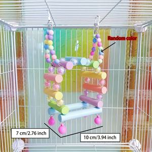 TEMU 새 사다리 애완용 조류 등반용품 아크릴 이층 그네 사다리 다리 새 횃대 스탠드 장난감 핀치새 잉꼬 카나리아용 새장 액세서리