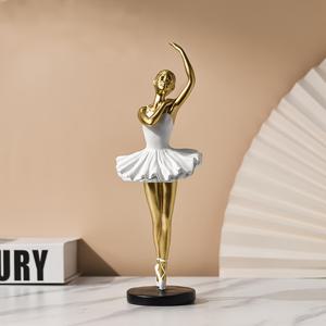 TEMU 발레 무용수 조각상, 레진 아트 장식품, 홈 , 거실, 침실, 책상, 테이블 상단 장식에 적합