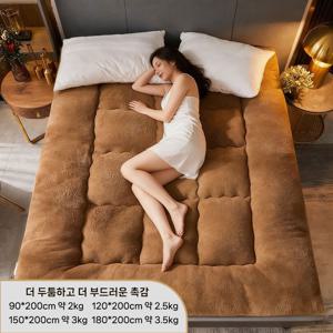 TEMU 와뚜니 두꺼운 푹신한 겨울용 토퍼매트 슈퍼싱글토퍼 싱글토퍼 퀸사이즈토퍼 거실토퍼 바닥토퍼 침대 토퍼패드 접이식토퍼