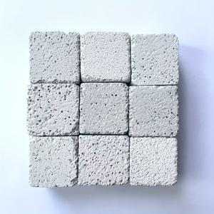 TEMU 소형 반려동물용 화산석 씹는 블록 - 순록, 앵무새, 토끼, 햄스터용 고칼슘 치아 씹는 장난감 - 씹기와 치아 갈기를 위한 내구성 있는 천연석 덴탈 케어, 토끼 씹는 장난감, 줄무늬 질감 디자인, 단단한 소재