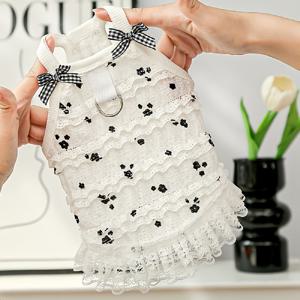 TEMU 통기성 좋고 편안한 봄 여름용 강아지 원피스 1개. 소형견 및 중형견에 적합한 강아지 원피스. 귀여운 프린트 반려동물 반소매 치마, 기계 세탁 가능한 편안한 옷
