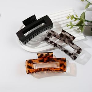 TEMU PC 소재로 제작된 고품질 헤어 클립, 대형 사각 클립, 다용도 헤어 장식, 머리 뒤쪽용 상어 클립