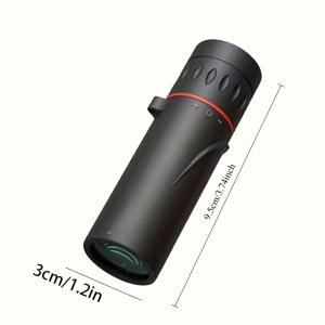 TEMU 1개 고화질 망원경 휴대용 손잡이 단안 포켓 디자인 컴팩트 고정 초점 이미지 선명한 넓은 시야 범위 야외 모험 사냥 여행 낚시에 적합한 크리스마스 선물로 좋고 휴대하기 편리하고 실용적인 시야 확대기