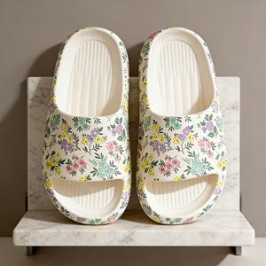 TEMU 프레쉬 스프링 Countryside 스타일 두꺼운 밑창 캐주얼 아웃도어 슬리퍼 - 홈웨어, 드레스, 청바지와 쉽게 매치, 여성용, 홈 슬리퍼, 레저 슬리퍼, 비치 샌들, 발렌타인데이, 어버이날 선물로 적합