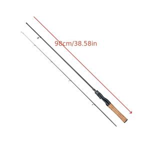 TEMU 198Cm/6.5Ft UL 초경량 스피닝 낚싯대, 경량 탄소 낚싯대, 휴대용 긴 캐스트 여행용 낚싯대 (담수 크래피 팬피쉬용), 부드러운 가이드, 낚시꾼을 위한 완벽한 생일/휴일 선물