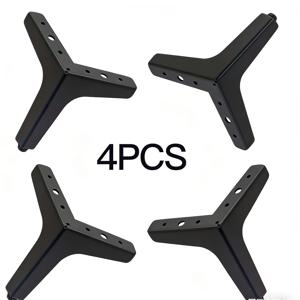 TEMU 튼튼한 블랙 메탈 소파 다리 패드, 삼각형 디자인 가구 지지 도구, 실내 사용에 적합, 거실, 침실, 모던 가구, 소파, 캐비닛 및 테이블