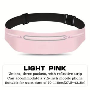 TEMU 1개 - 7.5인치 폰 호환 슬림 벨트백 - 3가지 디자인, 조절 가능한 스트랩, 초경량 러닝, 여행, 사이클링용 - 남녀공용 - 스마트폰 핸즈프리