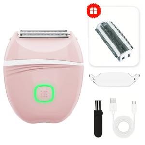 TEMU 여성용 전기 면도기 (교체용 면도날 헤드 포함), USB 충전식 무선 전기 제모기 (눈썹, 얼굴, 다리, 겨드랑이용), 휴대용 비키니 트리머, 다기능 여성 면도기 - 부드럽고 효과적인 면도