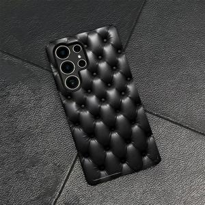 TEMU 폰 케이스: 블랙 퀼트 패턴 패셔너블 2-in-1 폰 케이스, 삼성 갤럭시 S26 울트라 S26 플러스 S26 S25 플러스 S25 엣지 S24 S23 S22 S21 울트라 플러스 S20 FE 5G 노트 20 울트라 호환, 내진성, 내구성, 스크래치 방지, 낙하 방지