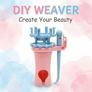 TEMU 양쪽 교체형 헤드가 있는 플라스틱 룸 및 꼬기 도구 1세트 - / 헤드 교체형 DIY 직조 시스템, 주얼리 제작, 팔찌 및 꽃 공예용, 어린이 및 성인용, 초보자용 수제 뜨개질 로프 직조기