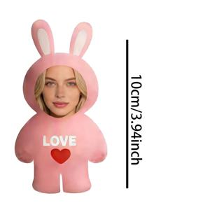 TEMU 맞춤 사진 핑크 토끼 모양 베개 - 당신의 사진으로 맞춤 제작 - 어버이날 또는 생일을 위한 특별한 선물, 홈 데코, 독특한 축제 선물, 특별한 날을 위한 재미있는 디자인과 스타일리시한 외관을 특징으로 합니다.