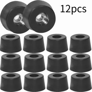 TEMU 192310GS 에어 컴프레서 진동 절연 고무 발 12개, 소음 효과적 차단, 다양한 컴프레서, 발전기, 고압 세척기, 스피커 캐비닛용 교체용 진동 절연 고무 패드로 적합