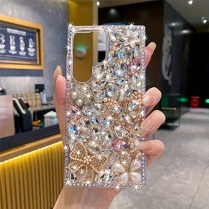 TEMU 폰 케이스: 고급 패션 진주 리본 폰 케이스, 삼성 S26 울트라/S25 울트라/S24/S23/S22 울트라 호환