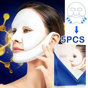 TEMU 5개 세트: 타원형 얼굴용 안면 마스크 - 분리형 디자인 - 다양한 사용법, 미끄러짐 방지용 귀고리 포함, 사용하기 쉬움, 일상 및 수면 시 사용 - 이상적인 선물 선택, 박스 포장