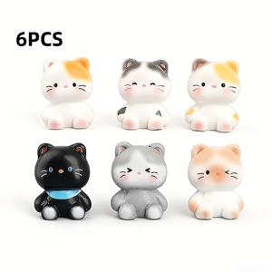 TEMU 생생한 만화 고양이 캐릭터가 돋보이는 작은 장식 피규어 6개 세트입니다. 거실 장식에 완벽하며, 매력적인 레진 피규어는 훌륭한 졸업 선물이 될 뿐만 아니라, 집, 자동차 또는 데스크탑 장식품으로도 사용할 수 있습니다.