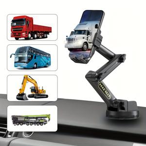 TEMU 트럭용 차량용 휴대폰 거치대, 대형 차량용 휴대폰 대시보드 거치대, 대부분의 스마트폰과 호환, 긴 암, 초강력 흡착 컵 & 안정적