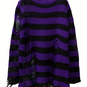 TEMU 여성용 오프숄더 스웨터 - 오버사이즈 컬러 블록 비치 커버업, 가벼운 긴팔 탑 A라인 컷 & 플레어드 헴 봄/가을 캐주얼웨어, 여름 레이어링 피스, 디자인, 린핏 스타일, 통기성 원단, 루즈핏 비치웨어