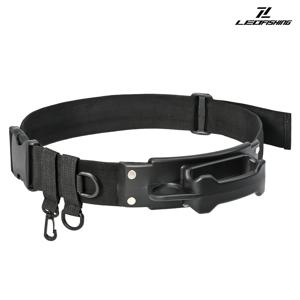 TEMU LEOFISHING 조절 가능한 허리 벨트 낚싯대 홀더, 낚시용, 플라이 낚시 및 뱅크 낚시에 적합, 색상: 블랙