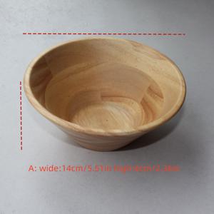TEMU 아름답게 제작된 나무 샐러드 볼, 야외 식사에 적합, 고품질 나무 수프 볼, 스타일리시한 나무 식기, 밥그릇, 수프 그릇, 일상용 조리 도구, 수제 마감, 두꺼운 벽체 그릇, 세척 용이 및 오래 지속