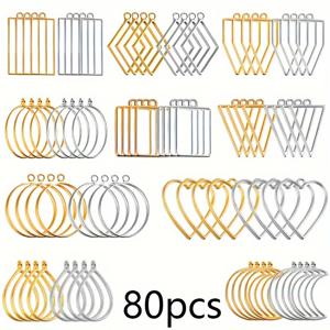 TEMU 20/60/80개 오픈 베젤, 속이 빈 프레임 디자인, 주얼리 캐스팅용 공예 베젤, 목걸이 및 귀걸이 제작 용품
