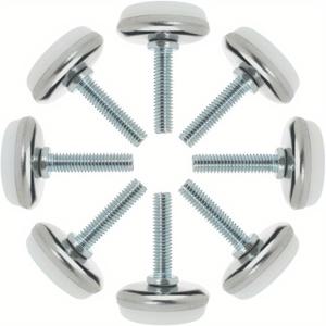 TEMU 8개 조절 가능한 가구 레벨링 발 - 의자, 책상 및 산업 기계용 M6 나사식 글라이드 패드, 쉬운 설치, 23 X 28mm, 다리