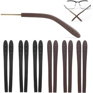 TEMU 안경 미끄럼 방지 귀걸이 6쌍, 얇은 금속 안경용 편안한 안경 팔 교체용 튜브 슬리브