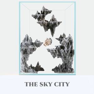 TEMU 수중 오아시스 장식용 돌 - ABS 수지, 물고기 & 새우 놀이 천국, DIY 수족관 조경 액세서리