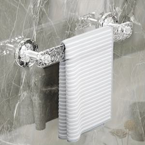 TEMU 고접착 무드릴 욕실 타월 바 - 벽걸이형, 투명 물결 디자인, 홈 정리용 완벽한 욕실 타월 홀더