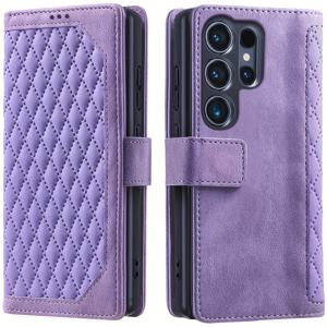 TEMU 삼성 갤럭시 S25 울트라/S25+/S25 5G 케이스, 플립 PU 가죽 북 스탠드, 충격 방지 보호 케이스 - 지갑형 케이스, 카드 홀더 & 마그네틱 버클 포함, 럭셔리 커버 펀다스