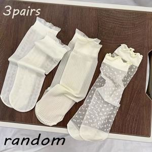 TEMU 3/6켤레 봄 여름 여성 양말, 초박형 주름 양말, 귀여운 일본산 통기성 미드 튜브 양말, 여성용 긴 튜브 양말 스타킹, 야외 스포츠에 적합