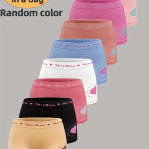 TEMU 8가지 랜덤 색상, 십대 여름용 통기성 좋은 탄성 편안한 드로즈, 노출 방지 팬츠, 15-16세 적합, 십대용