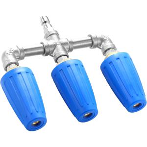 TEMU 트리플 터보 노즐 고압세척기, 360° 회전 터보 노즐, 1/4