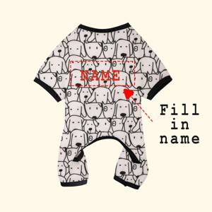 TEMU 맞춤형 여름 애견 원피스, 프린트 강아지 옷, 여름 파티 및 편안한 휴식에 적합, 소형, 중형 및 대형견에게 적합. 강아지 주인들을 위한 맞춤형 애완 동물 이름과 독특한 디자인의 맞춤 생일 선물